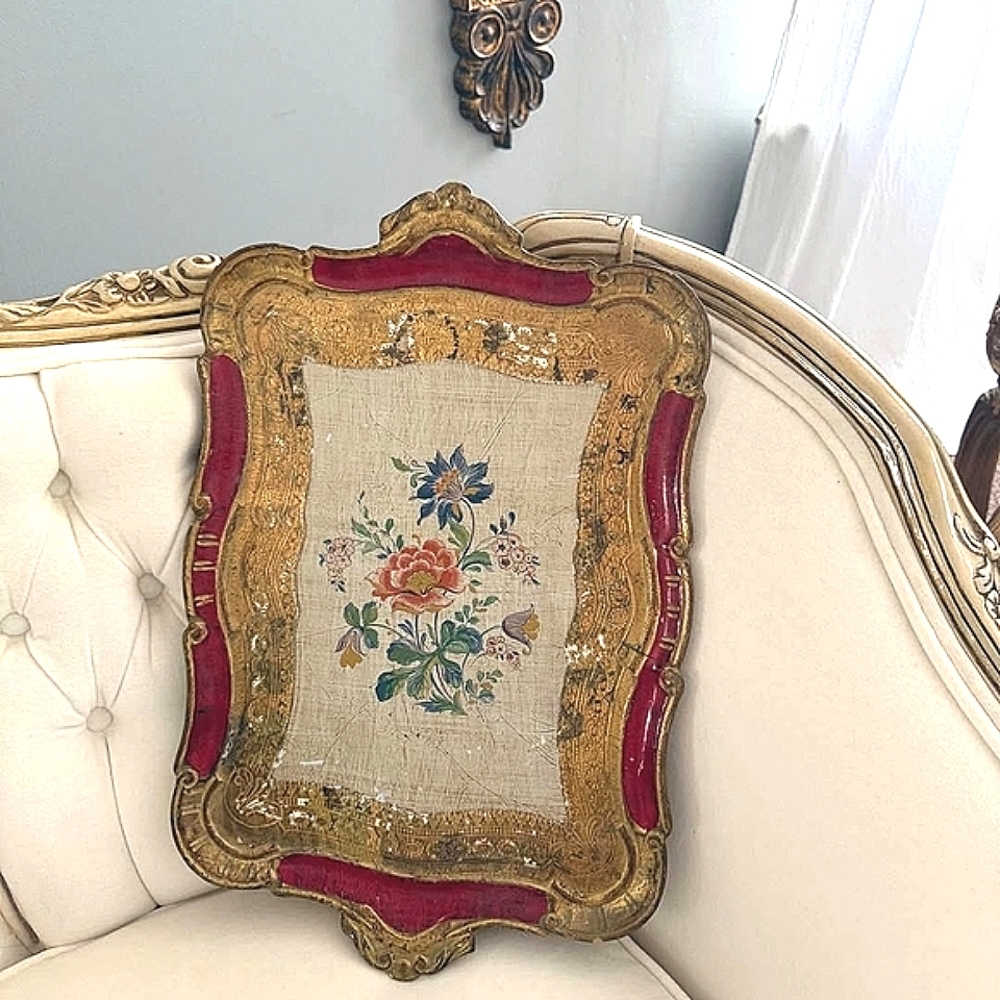 22" Authentic Florence Marked Italian Antique Crafted Centerpiece FIRM$